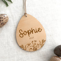 Personalised wooden Easter egg tags engraved 