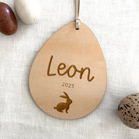 Personalised wooden Easter egg tags engraved 