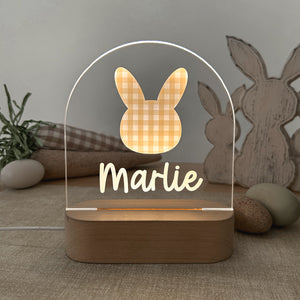 Easter gift for kids personalised bunny rabbity night light