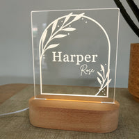 Personalised Night light Gift arch name lamp